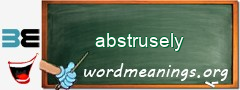 WordMeaning blackboard for abstrusely